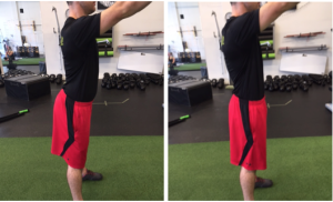 Visual example of Lower Crossed Syndrome compared with a neutral posture. Characterized by inhibited/weak abdominals and glutes as well as facilitated/tight hip flexors and quads.